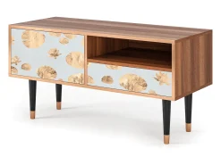 Móvel De Tv| Mueble de TV - 115х59х48 cm - T3 - Blue Giraffe, Nogueira Castanho