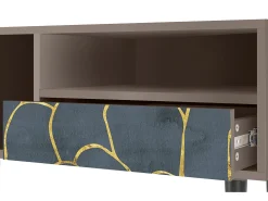 Mueble de TV - 115х59х48 cm - T3 - Blue Lagoon, Latte Bege