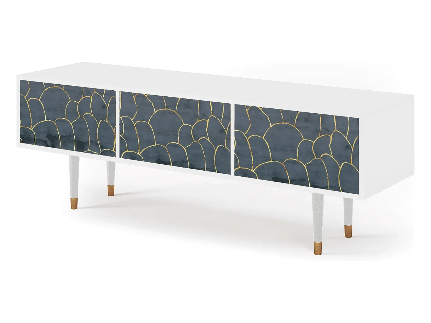 Móvel De Tv| Mueble de TV - 170х59х48 cm - T4 - Blue Lagoon, Branco Bege
