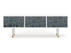Móvel De Tv| Mueble de TV - 170х59х48 cm - T4 - Blue Lagoon, Branco Bege