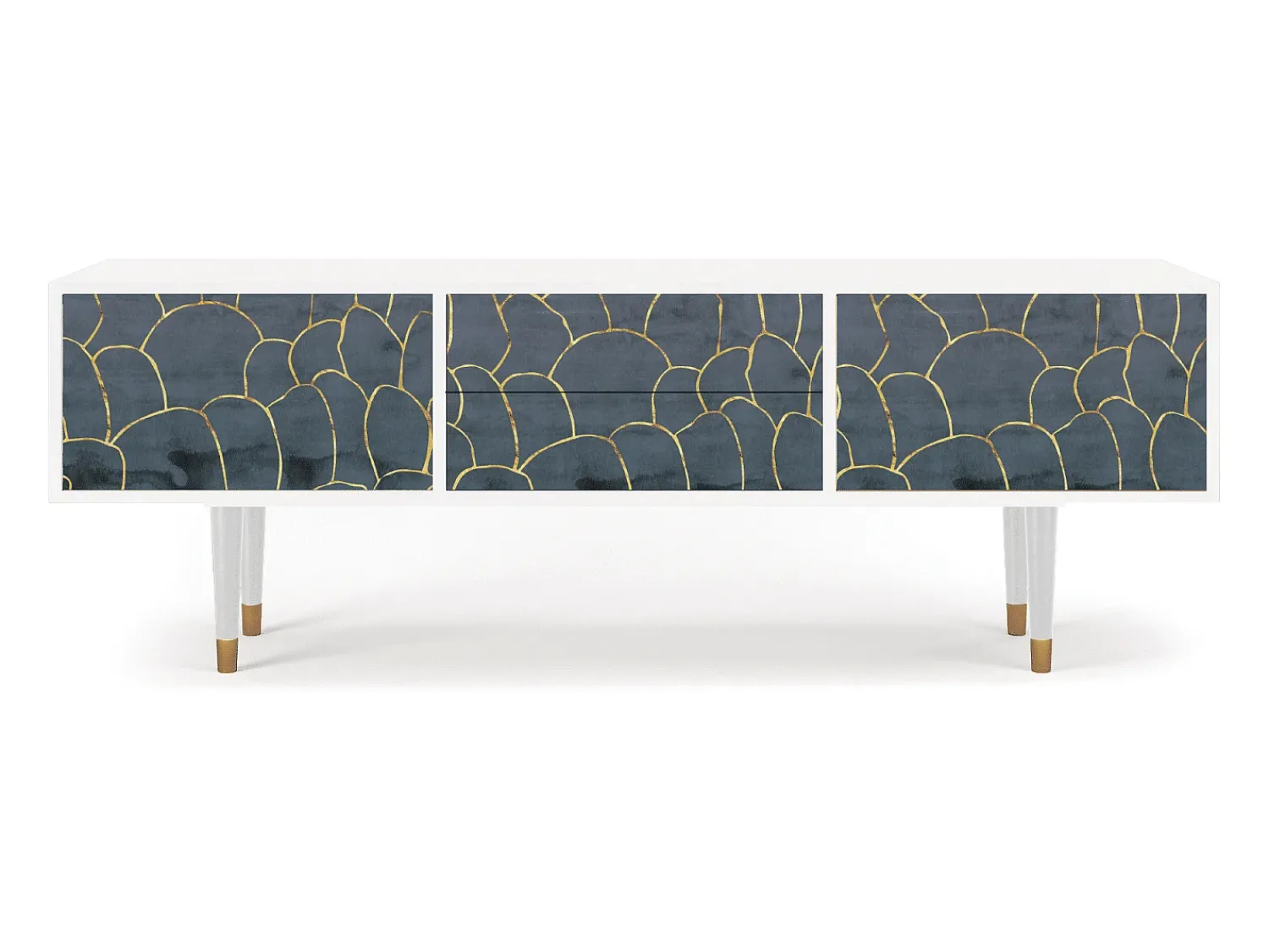 Móvel De Tv| Mueble de TV - 170х59х48 cm - T4 - Blue Lagoon, Branco Bege