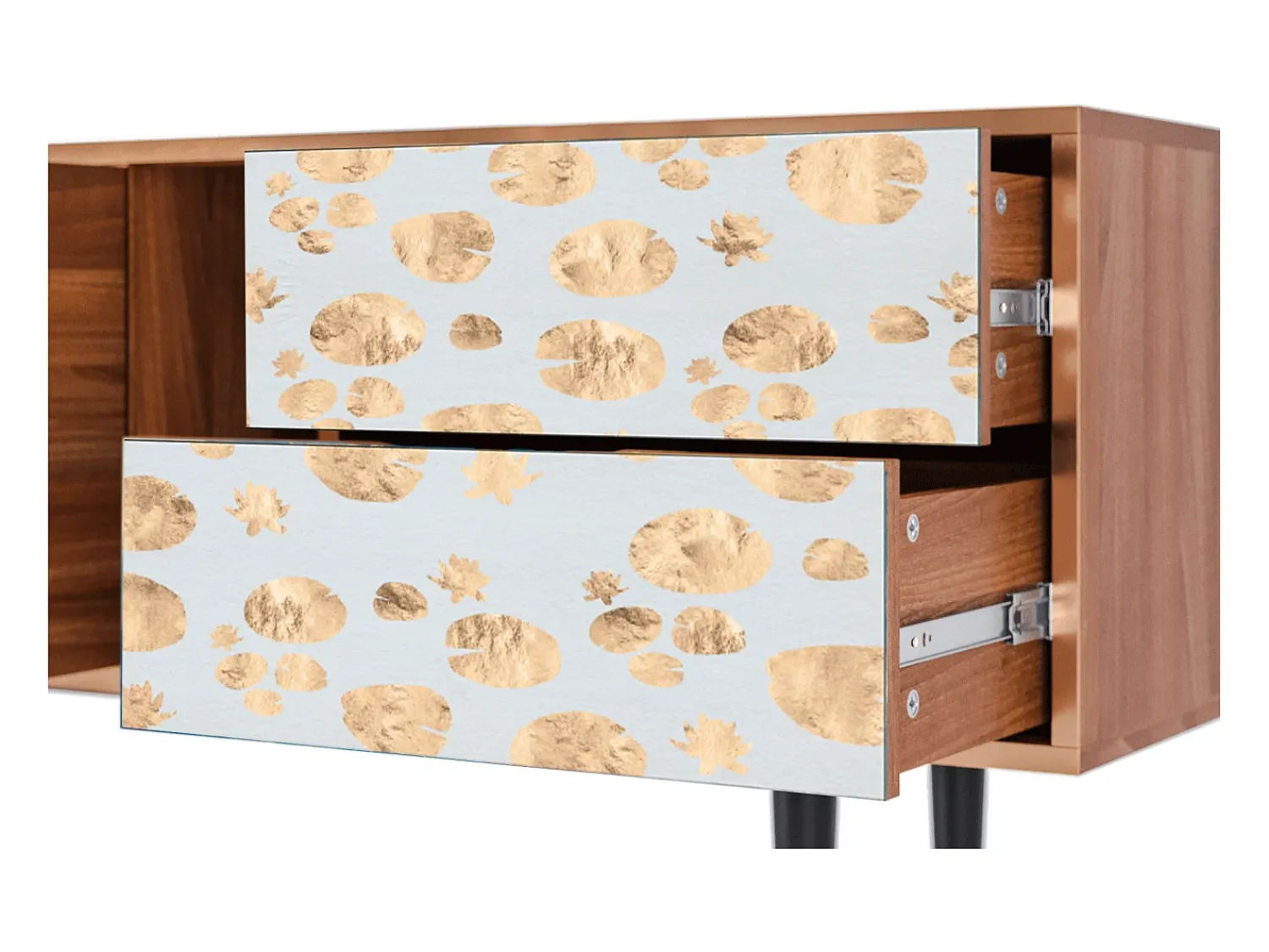 New Mueble de TV - 170х69х48 cm - T1 - Blue Giraffe, Nogueira Castanho
