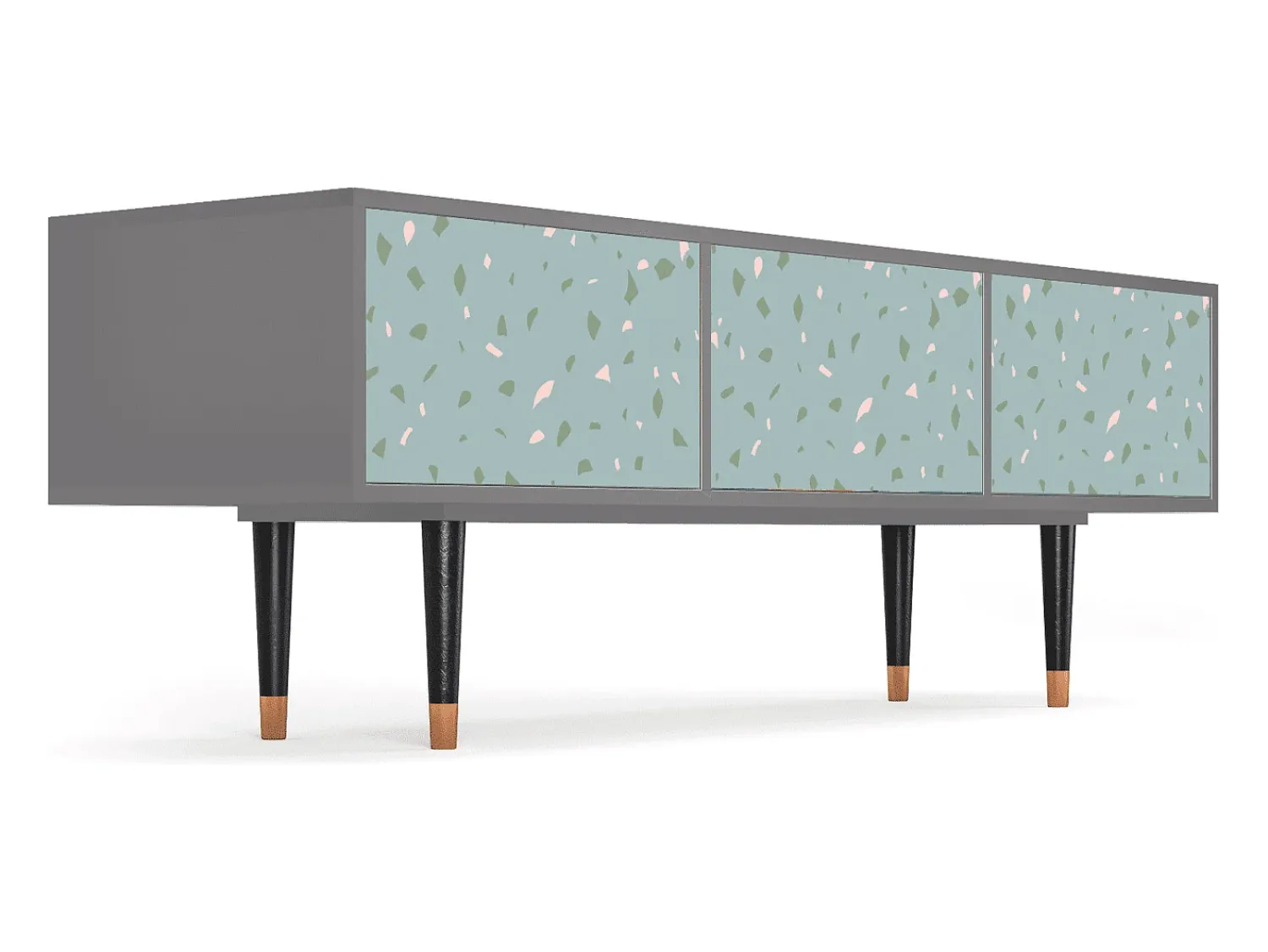 Móvel De Tv| Mueble de TV - 170х59х48 cm - T4 - Blue Drops, Cinza Cinzento