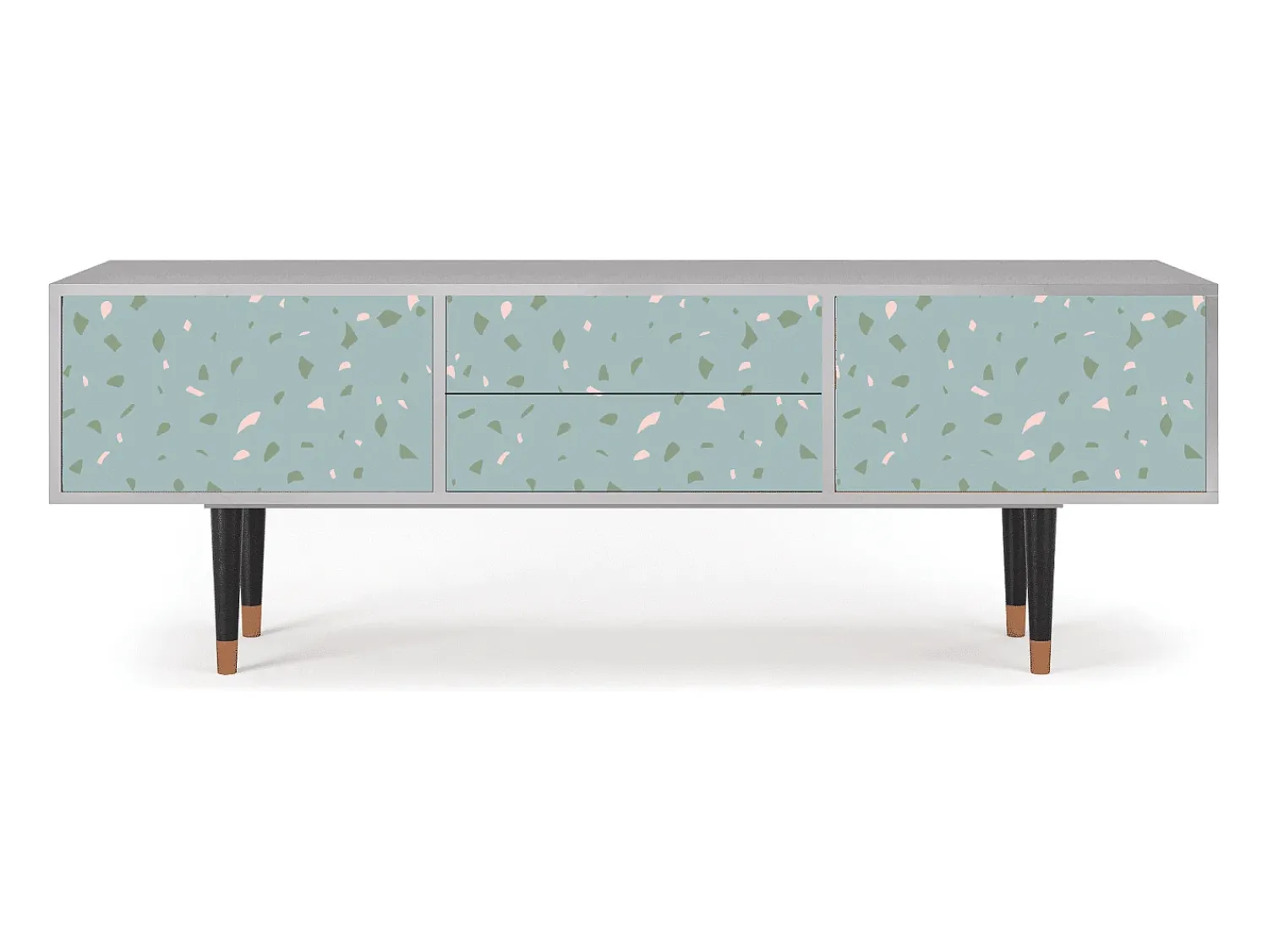 Móvel De Tv| Mueble de TV - 170х59х48 cm - T4 - Blue Drops, Cinza Cinzento