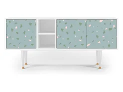 Mueble de TV - 150х69х41 cm - T5 - Blue Drops, Branco^ Móvel De Tv