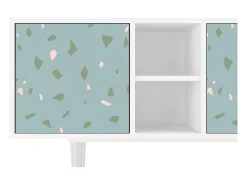 Mueble de TV - 150х69х41 cm - T5 - Blue Drops, Branco^ Móvel De Tv