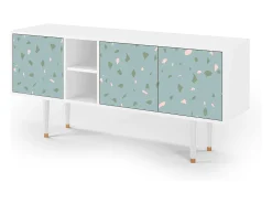 Mueble de TV - 150х69х41 cm - T5 - Blue Drops, Branco^ Móvel De Tv