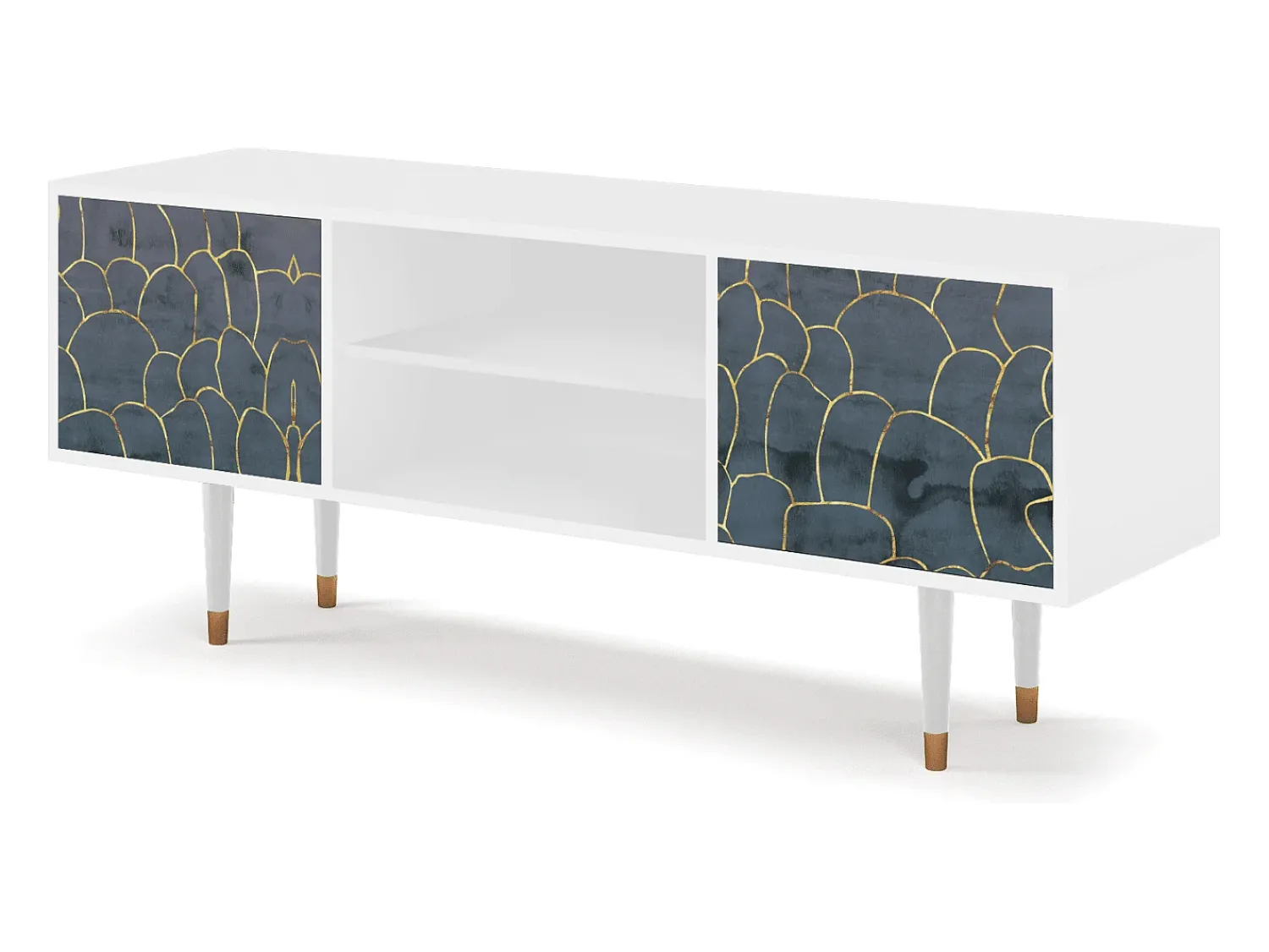 Mueble de TV - 170х69х48 cm - T2 - Blue Lagoon, Branco^ Móvel De Tv