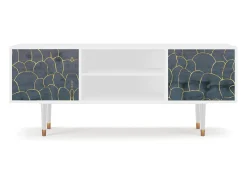 Mueble de TV - 170х69х48 cm - T2 - Blue Lagoon, Branco^ Móvel De Tv