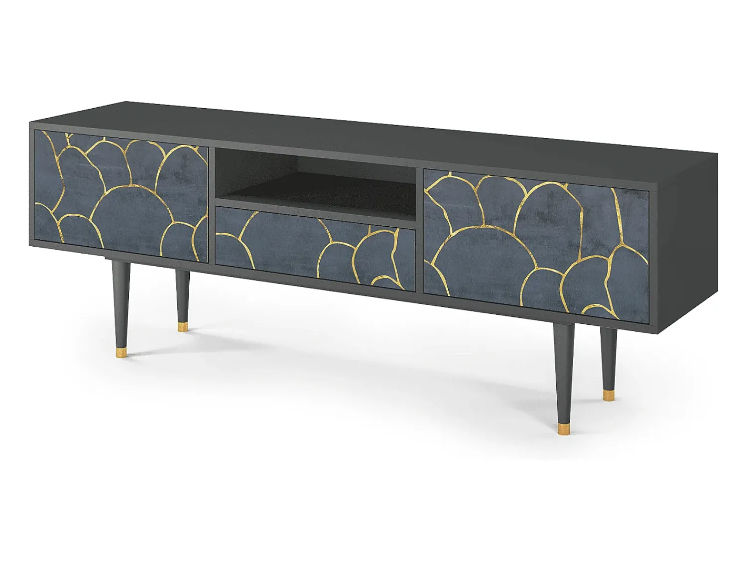 Mueble de TV - 170х59х41 cm - T6 - Blue Lagoon, Antracite^ Móvel De Tv