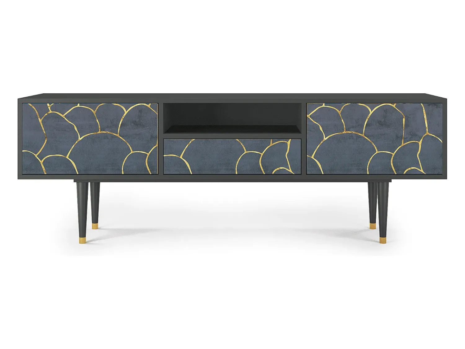 Mueble de TV - 170х59х41 cm - T6 - Blue Lagoon, Antracite^ Móvel De Tv