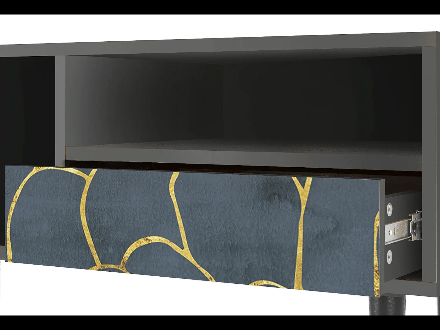 Mueble de TV - 115х59х48 cm - T3 - Blue Lagoon, Antracite^ Móvel De Tv
