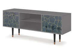 Móvel De Tv* Mueble de TV - 170х69х48 cm - T2 - Blue Lagoon, Cinza Cinzento