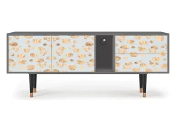 Móvel De Tv| Mueble de TV - 170х69х48 cm - T1 - Blue Giraffe, Cinza Cinzento
