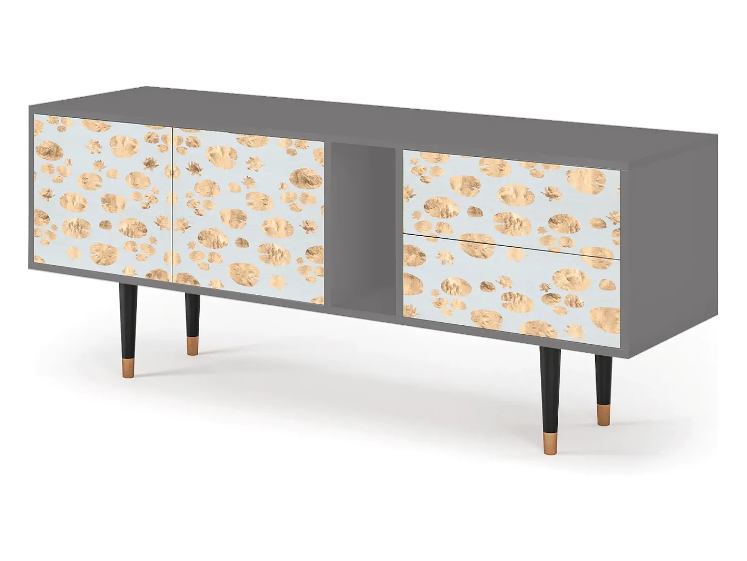 Móvel De Tv| Mueble de TV - 170х69х48 cm - T1 - Blue Giraffe, Cinza Cinzento