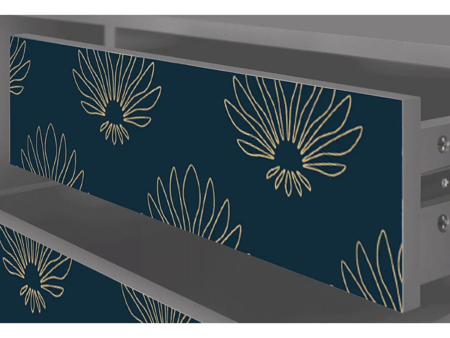 Móvel De Tv| Mueble de TV - 170х59х48 cm - T4 - Blue Lotus, Cinza Cinzento