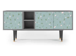 Mueble de TV - 150х69х41 cm - T5 - Blue Drops, Cinza^ Móvel De Tv