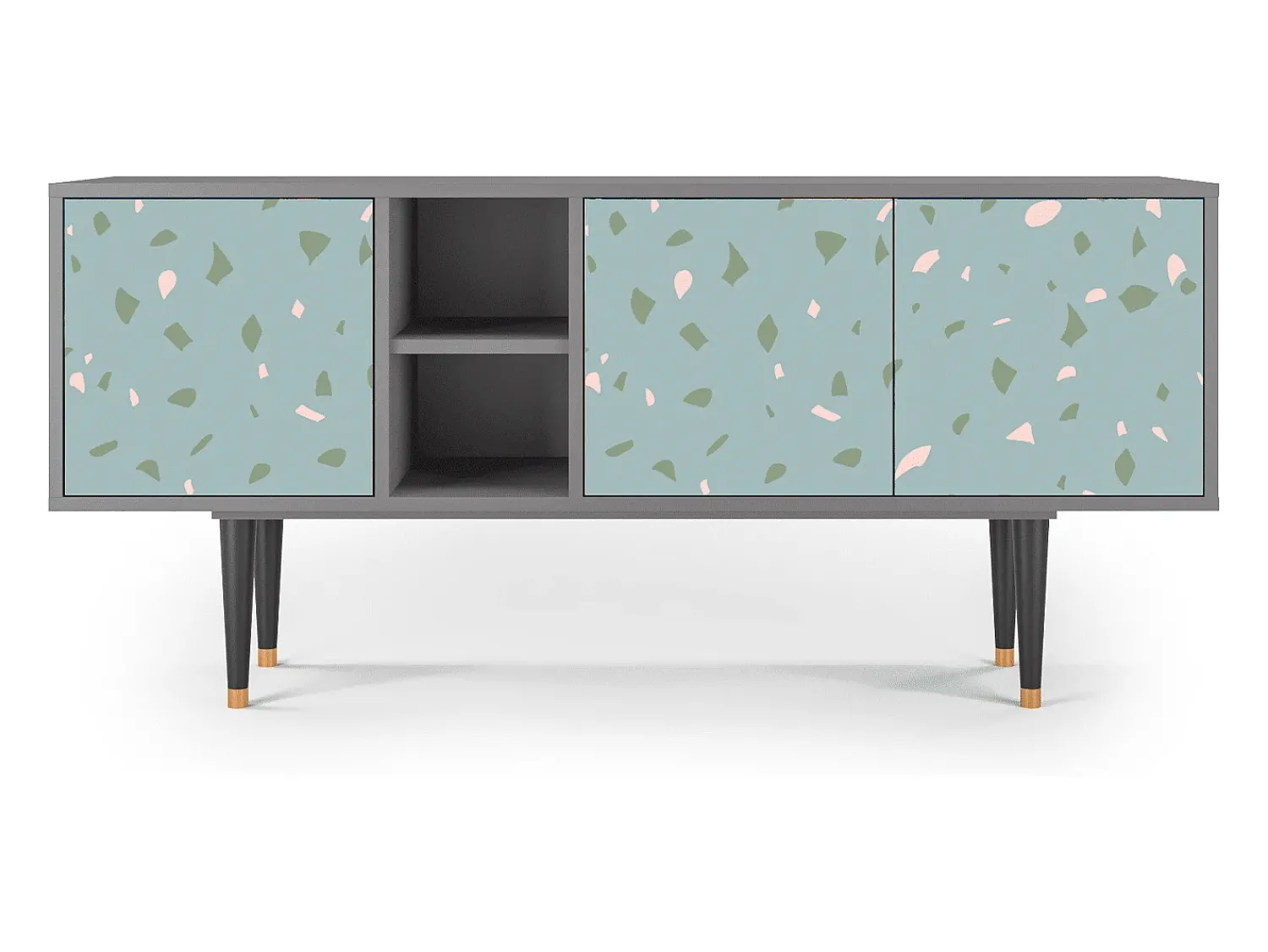 Mueble de TV - 150х69х41 cm - T5 - Blue Drops, Cinza^ Móvel De Tv