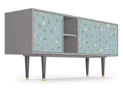 Mueble de TV - 150х69х41 cm - T5 - Blue Drops, Cinza^ Móvel De Tv
