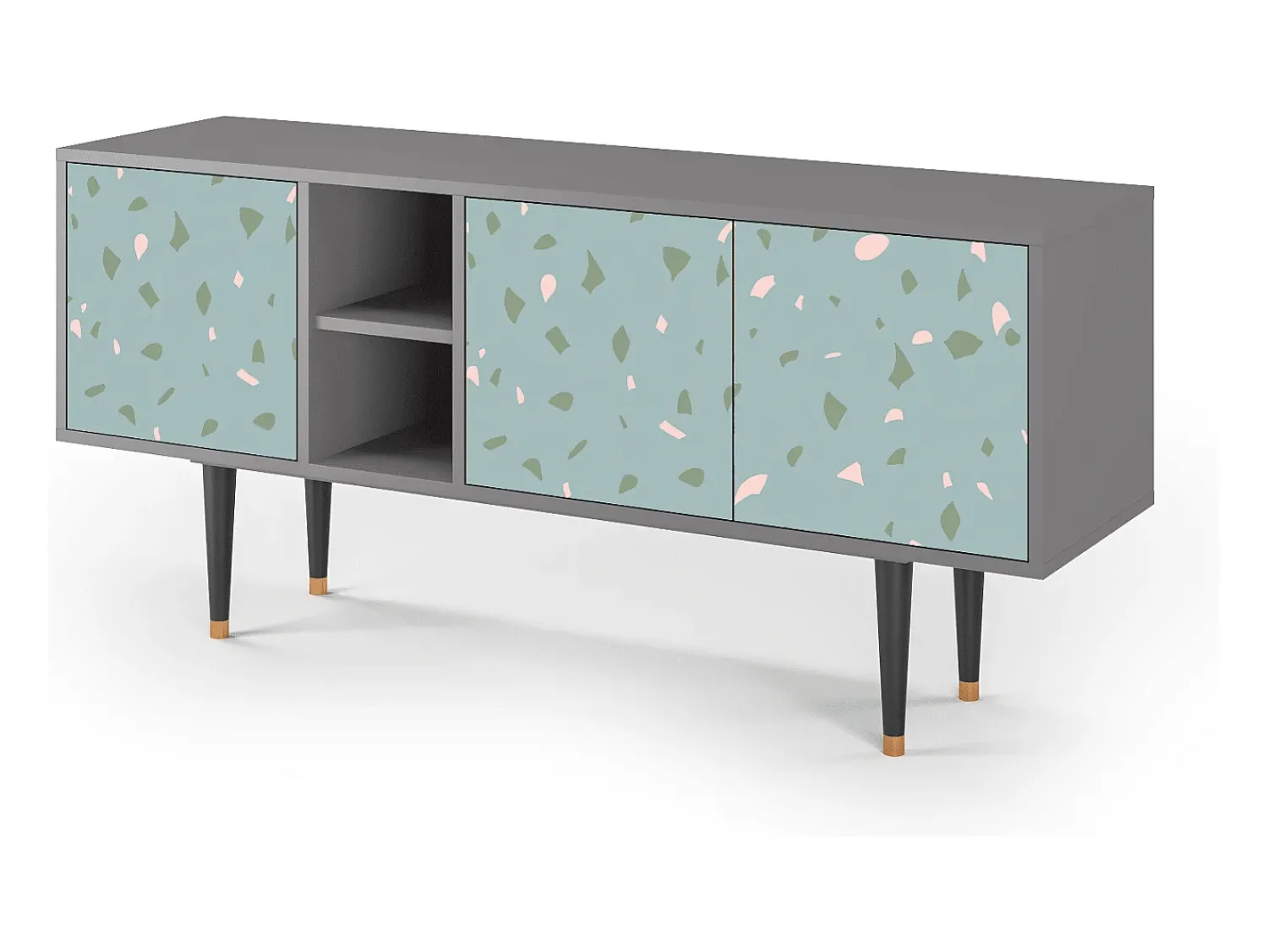 Mueble de TV - 150х69х41 cm - T5 - Blue Drops, Cinza^ Móvel De Tv