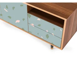 Sale Mueble de TV - 125х56х41 cm - T7 - Blue Drops, Nogueira Castanho