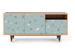 Sale Mueble de TV - 125х56х41 cm - T7 - Blue Drops, Nogueira Castanho