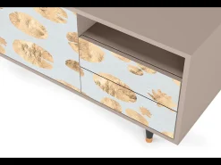 Móvel De Tv| Mueble de TV - 125х56х41 cm - T7 - Blue Giraffe, Latte Bege