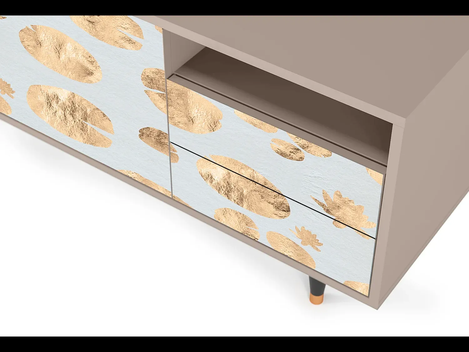 Móvel De Tv| Mueble de TV - 125х56х41 cm - T7 - Blue Giraffe, Latte Bege