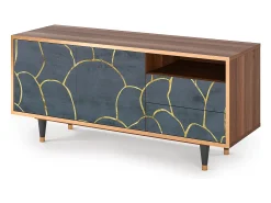 Best Mueble de TV - 125х56х41 cm - T7 - Blue Lagoon, Nogueira Castanho