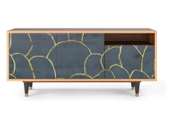 Best Mueble de TV - 125х56х41 cm - T7 - Blue Lagoon, Nogueira Castanho