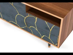 Best Mueble de TV - 125х56х41 cm - T7 - Blue Lagoon, Nogueira Castanho