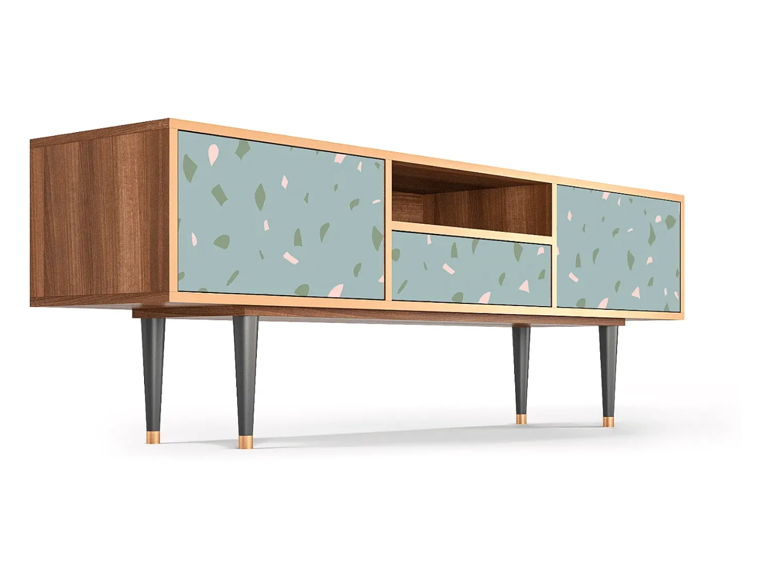 Mueble de TV - 170х59х41 cm - T6 - Blue Drops, Nogueira^ Móvel De Tv