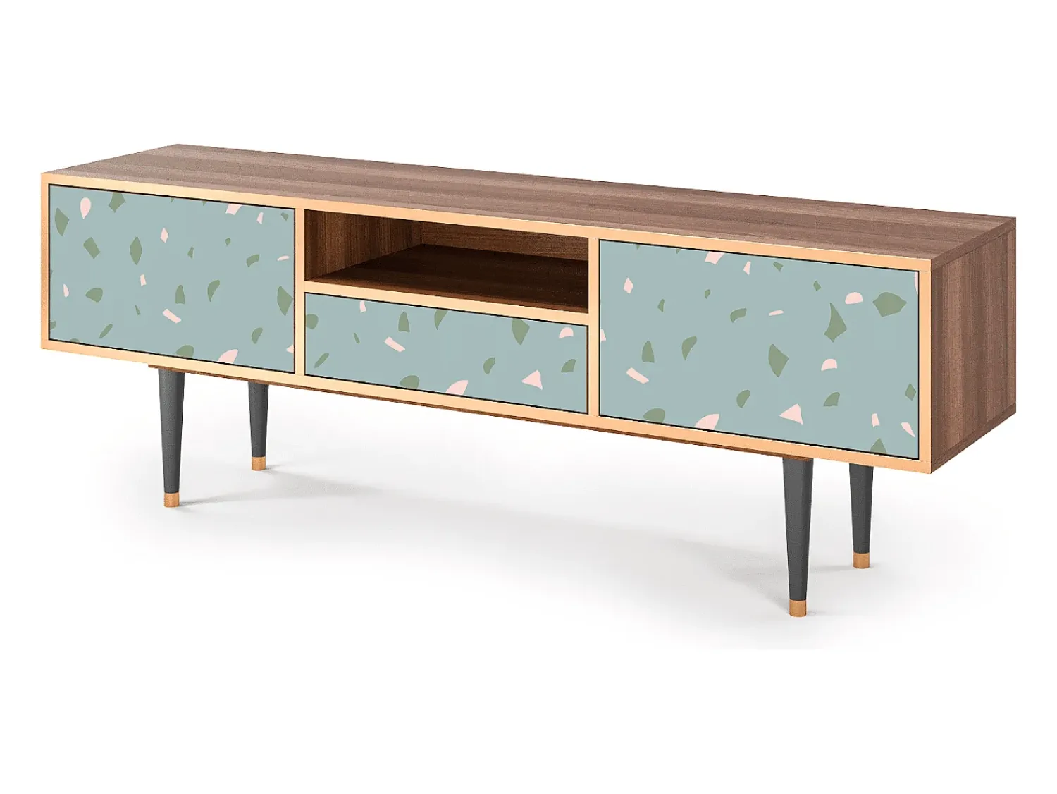Mueble de TV - 170х59х41 cm - T6 - Blue Drops, Nogueira^ Móvel De Tv