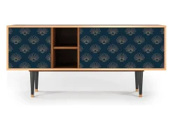 Móvel De Tv* Mueble de TV - 150х69х41 cm - T5 - Blue Lotus, Nogueira Castanho