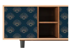 Móvel De Tv* Mueble de TV - 150х69х41 cm - T5 - Blue Lotus, Nogueira Castanho