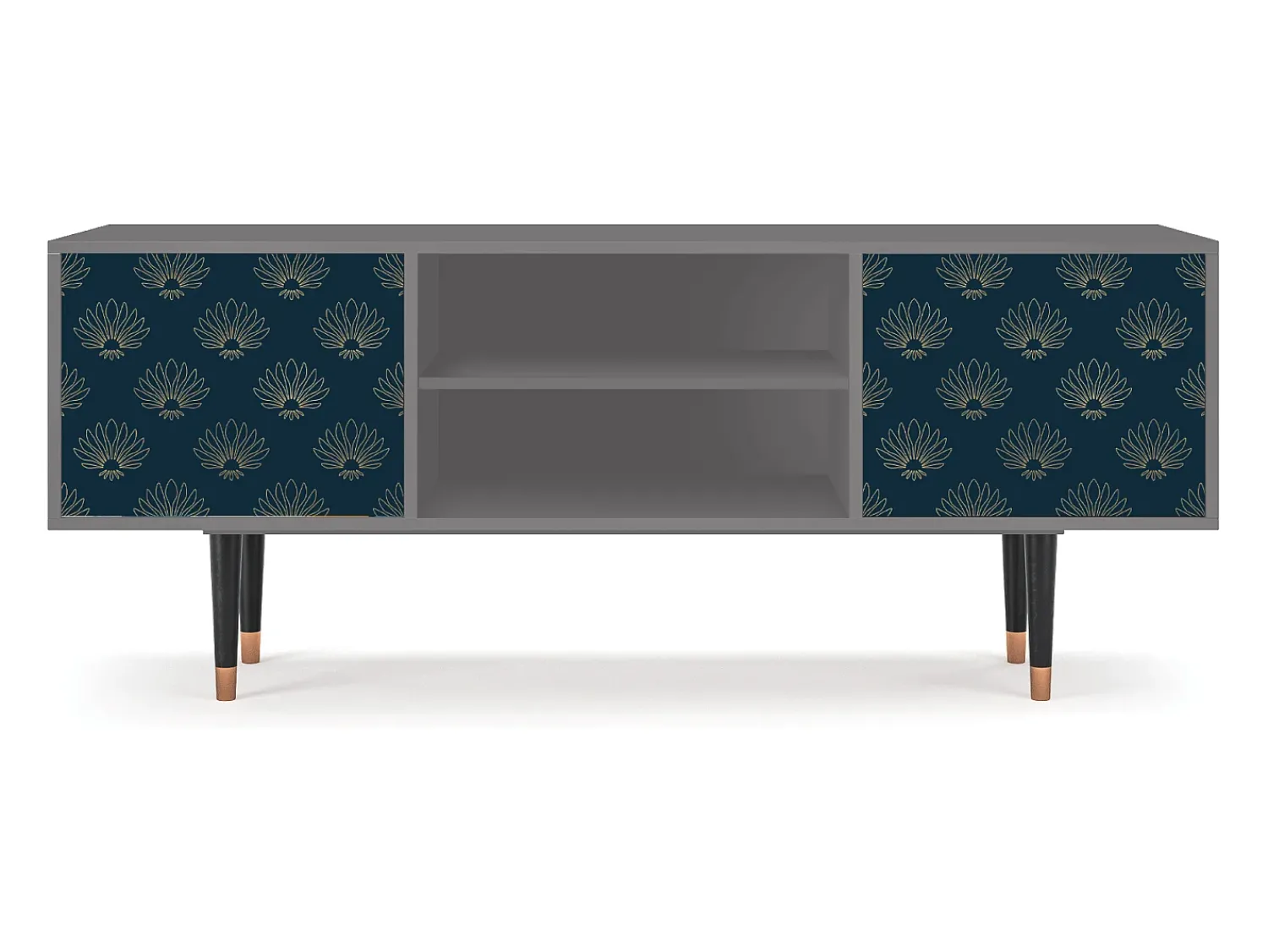 Mueble de TV - 170х69х48 cm - T2 - Blue Lotus, Cinza^ Móvel De Tv