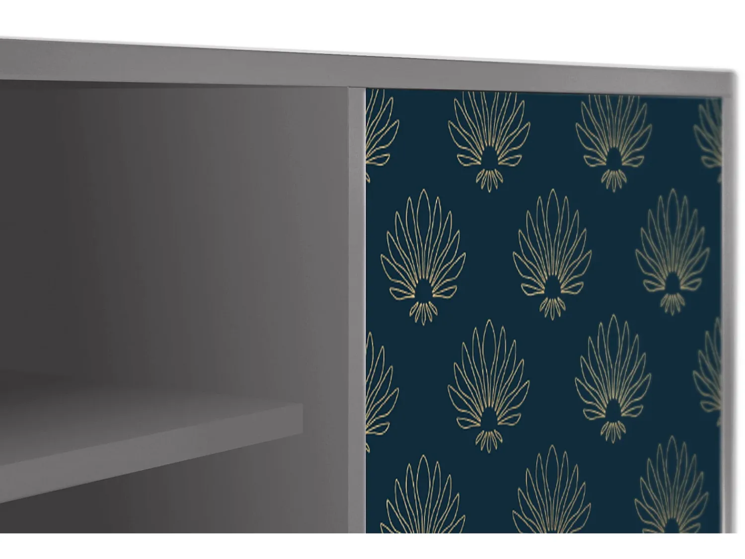 Mueble de TV - 170х69х48 cm - T2 - Blue Lotus, Cinza^ Móvel De Tv