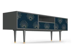 Móvel De Tv* Mueble de TV - 170х59х41 cm - T6 - Blue Lotus, Antracite Cinza antracite