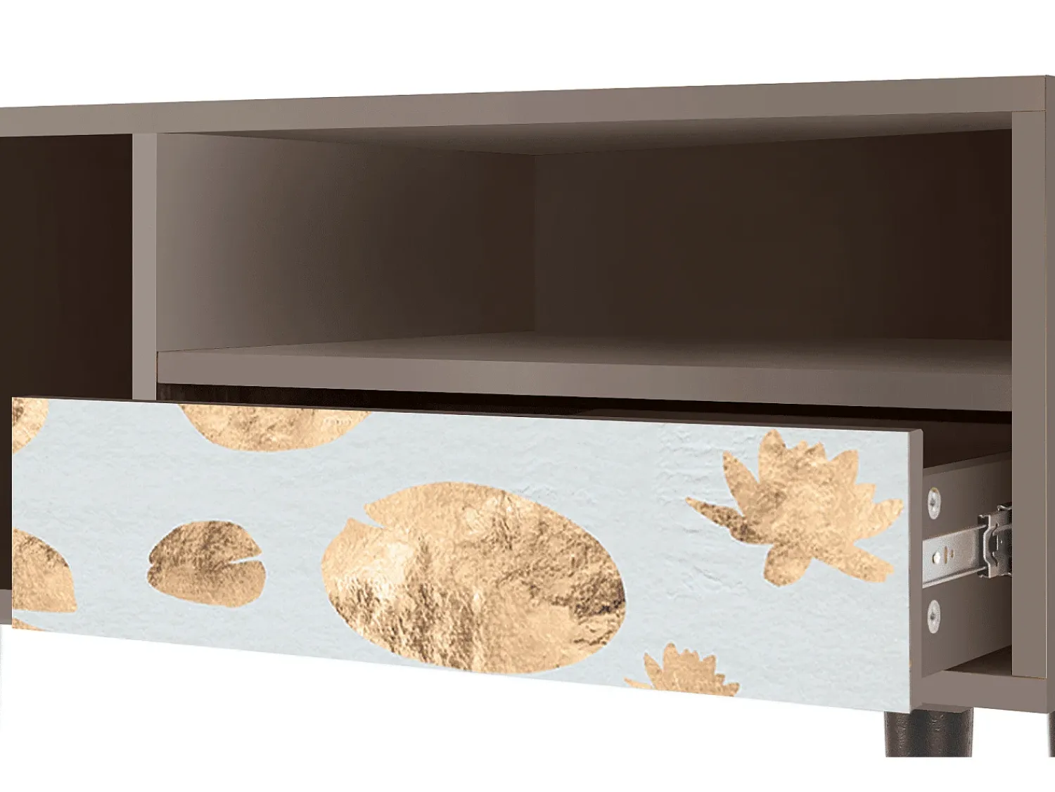 Móvel De Tv* Mueble de TV - 115х59х48 cm - T3 - Blue Giraffe, Latte Bege