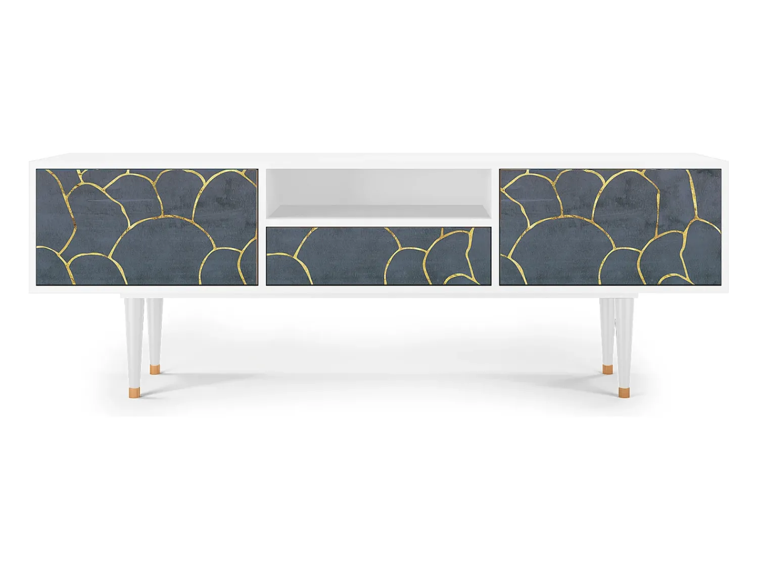 Mueble de TV - 170х59х41 cm - T6 - Blue Lagoon, Branco^ Móvel De Tv