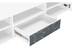 Mueble de TV - 170х59х41 cm - T6 - Blue Lagoon, Branco^ Móvel De Tv