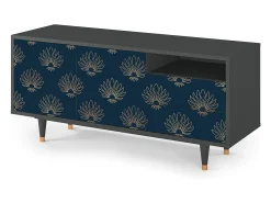 Móvel De Tv* Mueble de TV - 125х56х41 cm - T7 - Blue Lotus, Antracite Cinza antracite