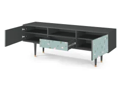 Mueble de TV - 170х59х41 cm - T6 - Blue Drops, Antracite^ Móvel De Tv