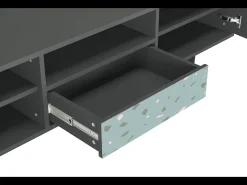Mueble de TV - 170х59х41 cm - T6 - Blue Drops, Antracite^ Móvel De Tv