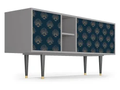 Discount Mueble de TV - 150х69х41 cm - T5 - Blue Lotus, Cinza Cinzento