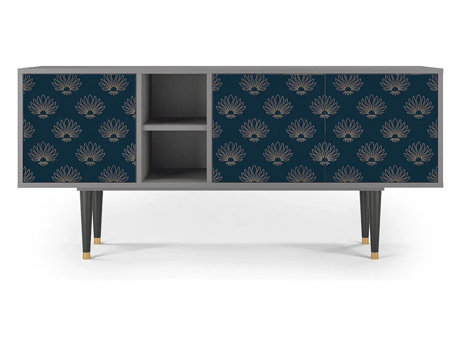 Discount Mueble de TV - 150х69х41 cm - T5 - Blue Lotus, Cinza Cinzento