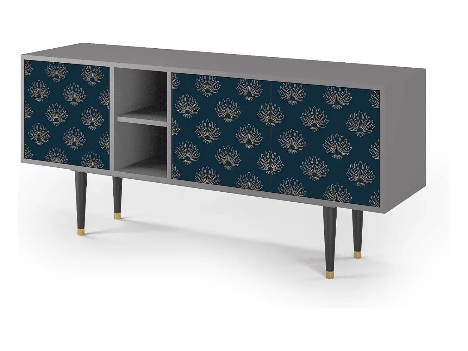 Discount Mueble de TV - 150х69х41 cm - T5 - Blue Lotus, Cinza Cinzento