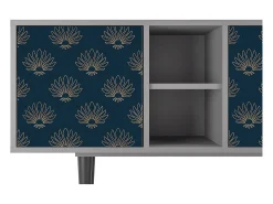 Discount Mueble de TV - 150х69х41 cm - T5 - Blue Lotus, Cinza Cinzento