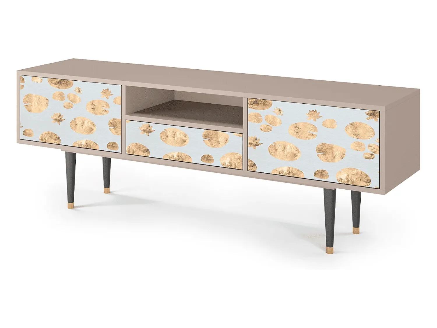 Móvel De Tv* Mueble de TV - 170х59х41 cm - T6 - Blue Giraffe, Latte Bege
