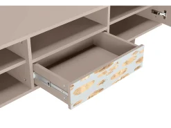 Móvel De Tv* Mueble de TV - 170х59х41 cm - T6 - Blue Giraffe, Latte Bege